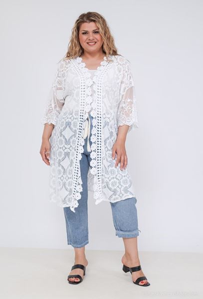 Immagine di CURVY GIRL QUALITY LACE CARDIGAN KIMONO